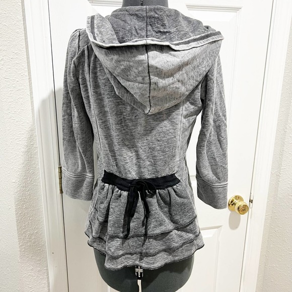 Vintage Juicy Couture Half Sleeve Gray Zip up Hoodie Medium - Picture 7 of 10